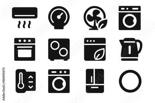 Block efficient icon look aligned balanced consistent no transparency tile vector energy