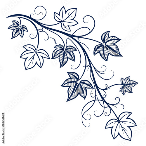 Elegant leafy vine design