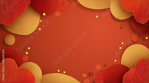 abstract red and gold chinese new year background