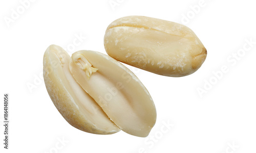 Close-up of raw peanut seeds isolated full transparent png.