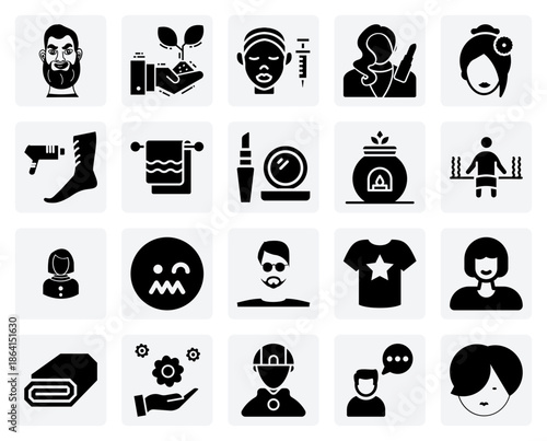 Beauty Salon And Spa Procedures – Hair Styling, Skin Care Treatments, And Therapeutic Services For Marketing.