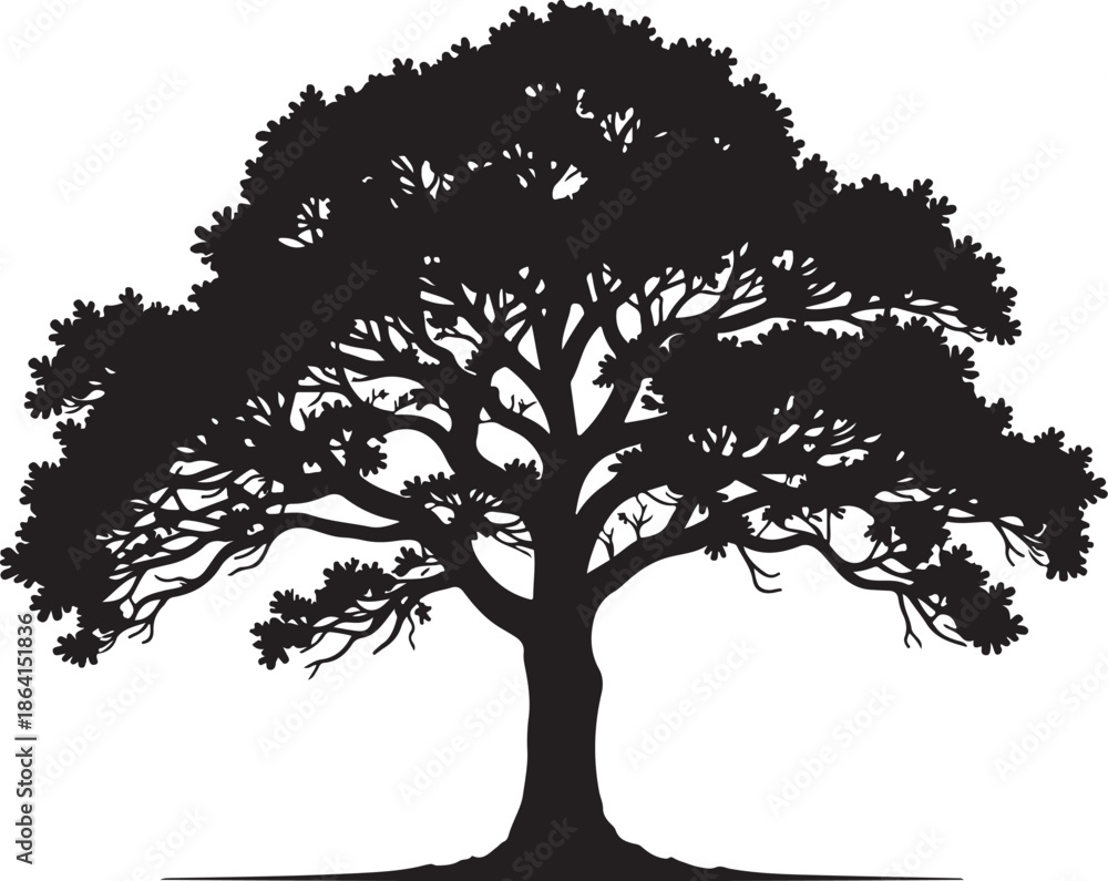 Fototapeta premium Classic Bonsai Tree Silhouette Vector SetMinimal Japanese Bonsai Black Art CollectionElegant Potted Bonsai Tree Illustration Bundle