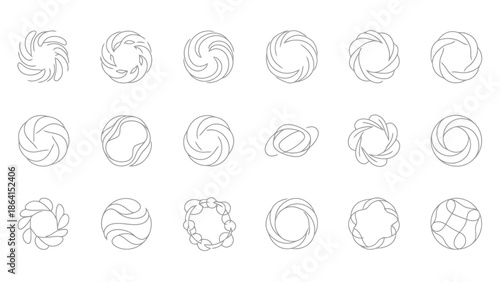 Circular Abstract Shapes Collection for Modern Design Projects