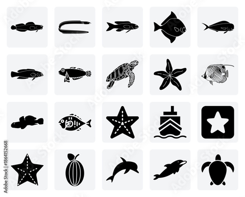 A Variety Of Saltwater Fish And Sea Animals – Depicting Devilfish, Sandperch, And Other Oceanic Wildlife