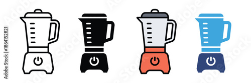 Blender icon set. kitchen appliance symbol. food mixer icon. vector illustration