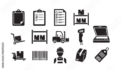 Modern digital signature icons for secure document signing online