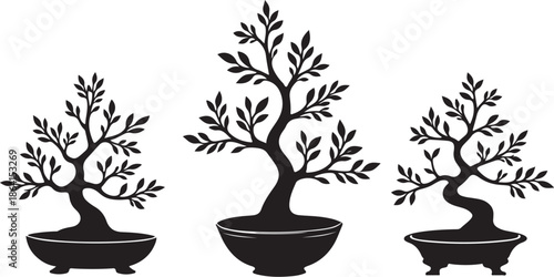 Decorative Bonsai Tree Silhouette Vector Set

Minimal Zen Bonsai Plant Black Art Collection

Artistic Potted Bonsai Tree Illustration Bundle