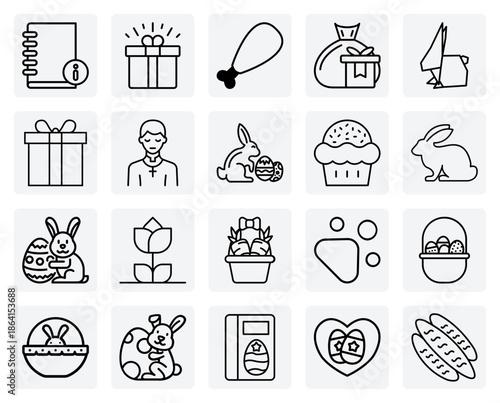 Meaningful Easter And Spring Objects – Religious Books, Festive Bread, Tulips, And Gifts For Thematic Design