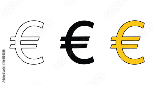 Euro money icon in generic style, representing Europe currency sign, financial transactions, banking, payment systems, business, and vector illustration