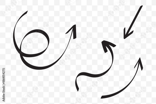 set of drawn arrows eps 10 