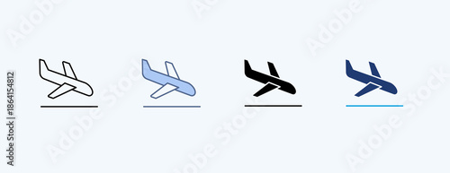 Landing Multiple Icon Illustration Vector