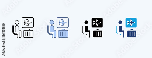 Traveler Multiple Icon Illustration Vector