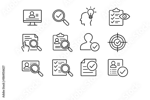 Vector summary validation correctness review submit icon info verification detail icons remote