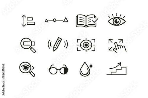 Accessibility icon scaling cue icons enlarged typography font clarity digital vector readability