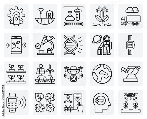 Quadro em tela Concepts Of Future Progress And Innovation – Visuals For Presentations On Techno