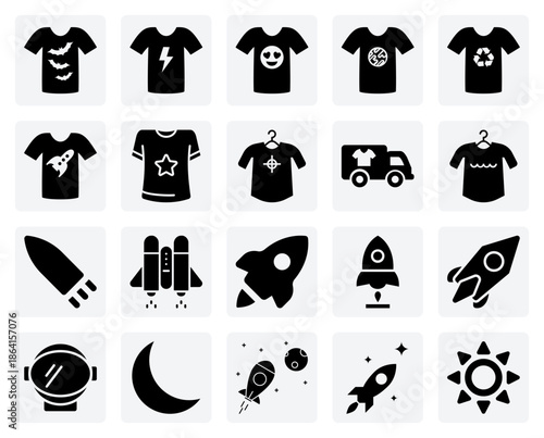 Unique T-Shirt Print Ideas – From Space And Science Themes To Abstract Symbols For E-Commerce And Merchandising.