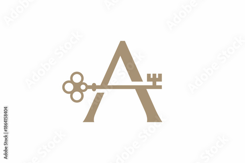 Letter A Key Home Logo 
