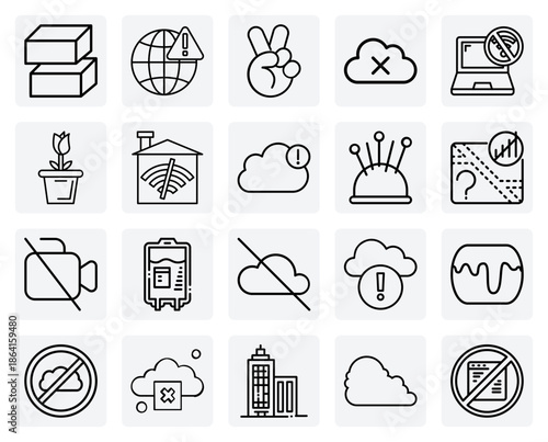 Eclectic Mix Of Objects From Daily Life And Abstract Concepts – Peace Symbol, Pincushion, And A Lights Tower