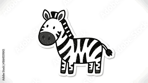 Cute Zebra Cartoon Character