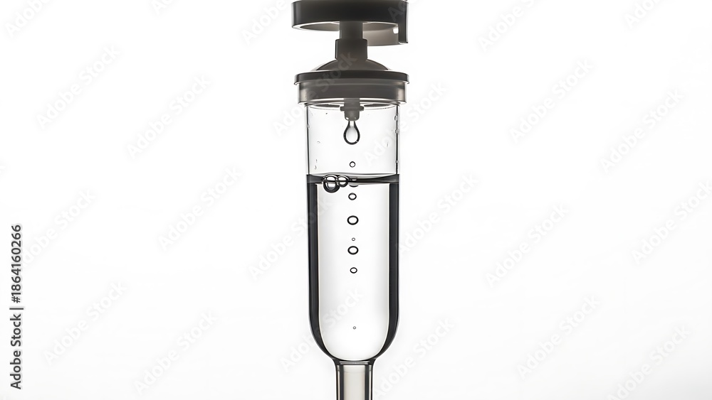 Naklejka premium An Intravenous Drip Infusion in close-up