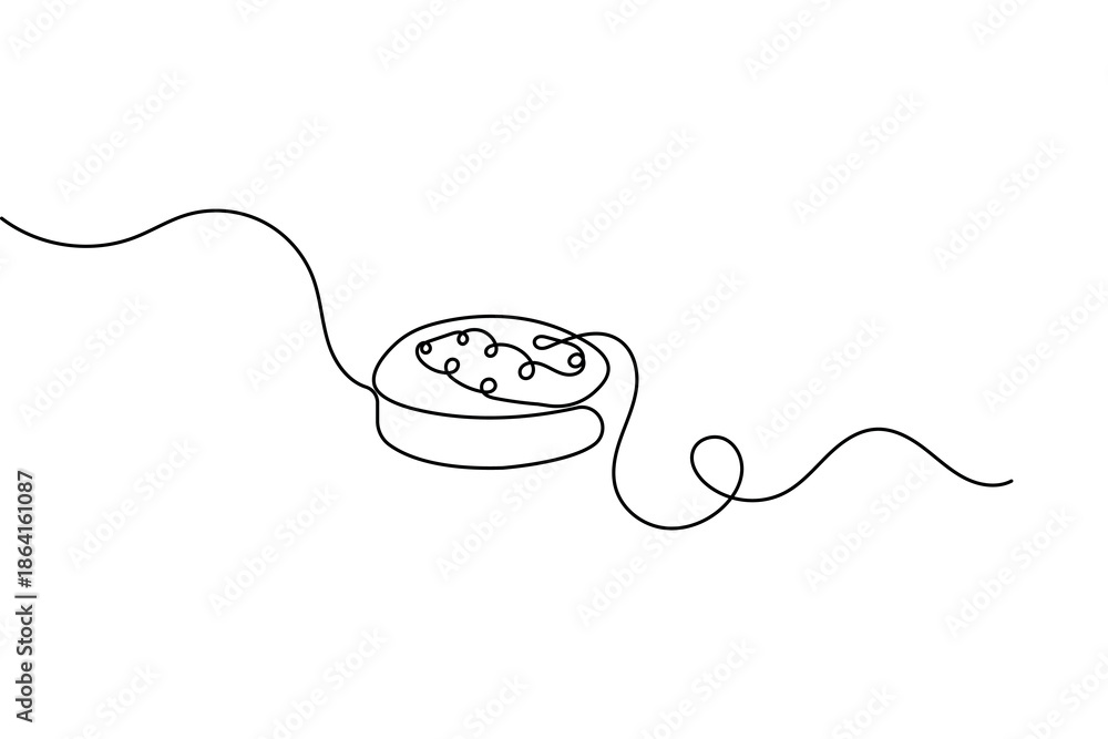 Obraz premium Minimalist food icon continuous one line drawing and isolate outline vector illustration design