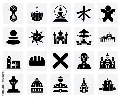 Comparative Religion And Belief System Graphics – Buddhism, Confucianism, And Lesser-Known Spiritual Paths For Academic Use.