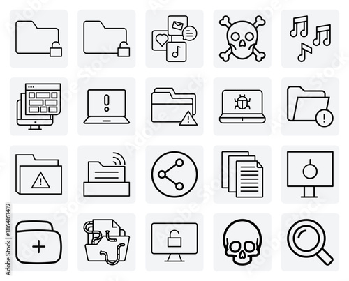 Recognizing Computer Dangers And Threats – Cautionary Symbols For Viruses, Hacking, And Unprotected Digital Environments