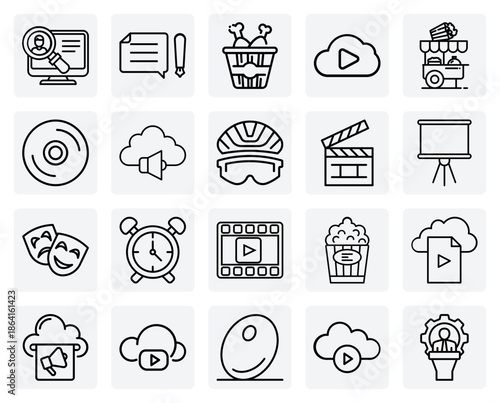 Communication And Digital Media – Speaker Announcements, Cloud Data, And Entertainment Imagery For Marketing And Web Design