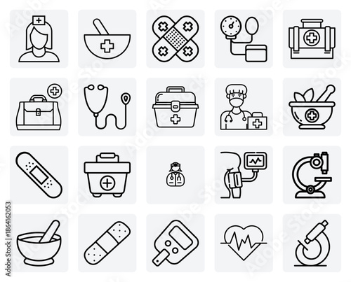 Medical Diagnosis And Laboratory Research – Tools Like Microscopes And Stethoscopes For Healthcare Professionals.