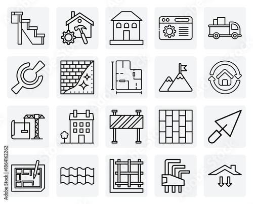 The Process Of Building A House – Layout Plans, Steel Reinforcement, Roofing, And Finishing Touches On A Construction Site.