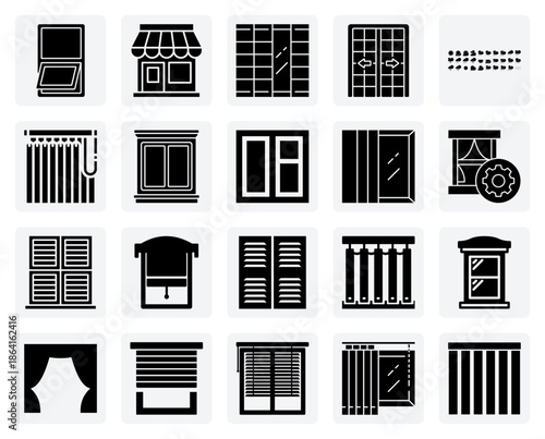 Home Construction And Renovation Elements – Window Installation, Patio Doors, And Skylights For Builder And Architect Visuals.