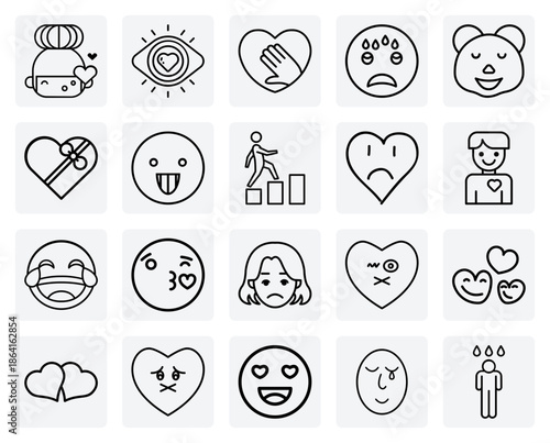 Social Media Reaction Faces – Love, Laughter, And Flirting For Online Engagement And Digital Marketing Campaigns