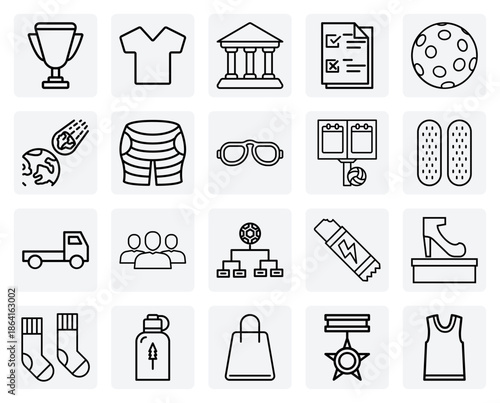 Active Pickleball Lifestyle – Court, Gear, And Community Association Elements For Sports And Health-Focused Graphic Projects