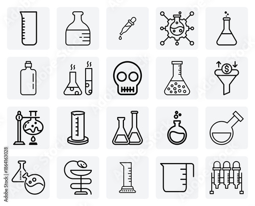 A Collection Of Laboratory Glassware – Erlenmeyer Flasks, Beakers, And Pipettes For Chemistry And Biology Projects