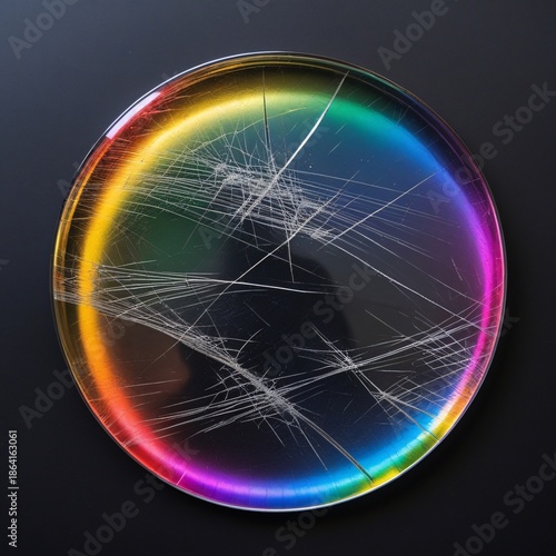 Abstract vector background featuring colorful glowing circles and magic motion effects with blue energy waves on a black space backdrop for a tech design wallpaper