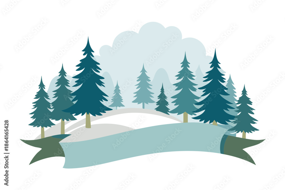 Obraz premium vector illustration of a christmas tree
