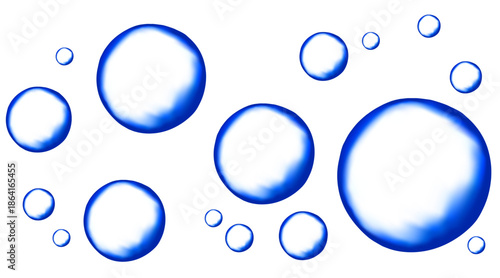 Realistic fizzing water drops background.