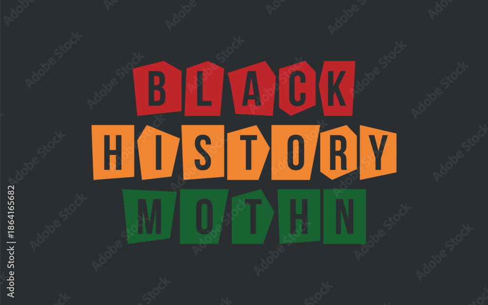 Obraz premium Black History Month. African American History. Celebrated annual. February and October. Poster, card, banner, background. Vector illustration
