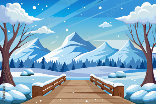 winter landscape with forest