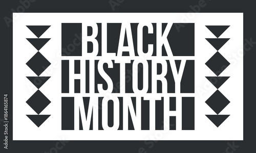 Black History Month. African American History. Celebrated annual. February and October. Poster, card, banner, background. Vector illustration
