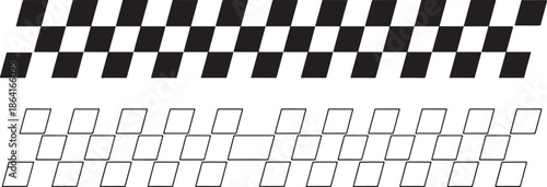 Racing flag checkered finish pattern vector background