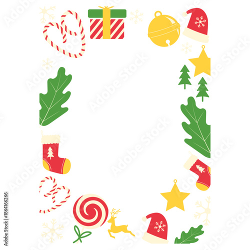 Festive Christmas Frame Border