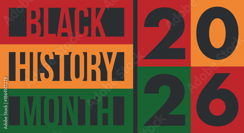 Black History Month. African American History. Celebrated annual. February and October. Poster, card, banner, background. Vector illustration