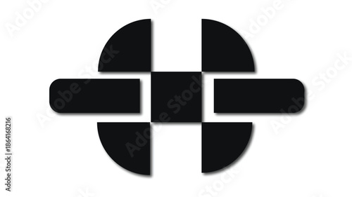 Modern Vector photo collage template frame	
