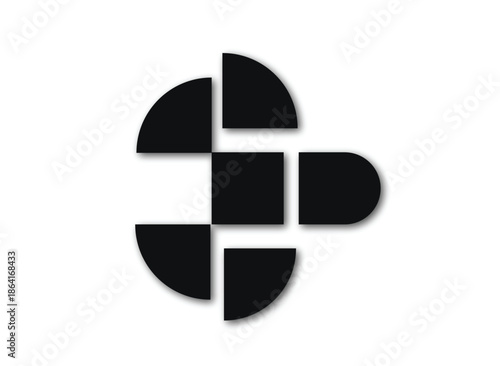 Modern Vector photo collage template frame	
