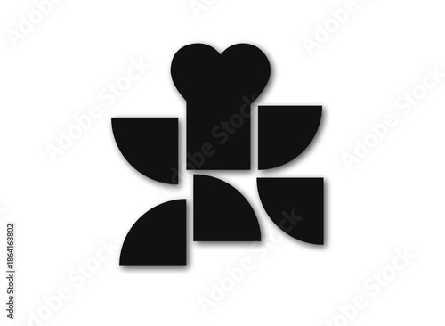 Modern Vector photo collage template frame	
