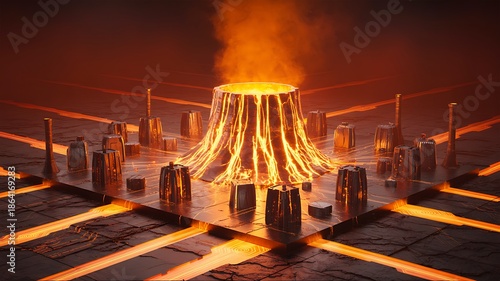 Industrial molten metal processing with extreme heat production
