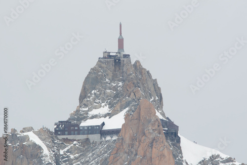 Aiguille du midi station complex at mont blanc summit