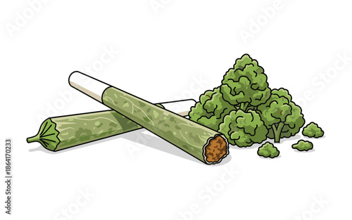 Cannabis Joint Illustration