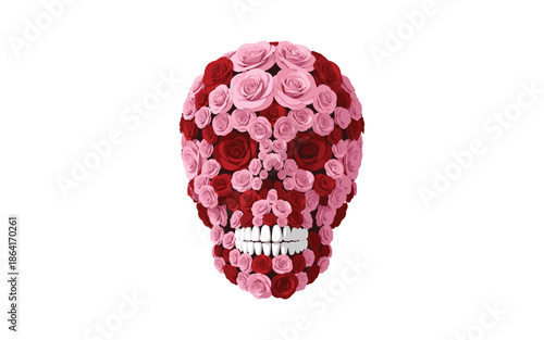 Floral Skull Vector Illustration